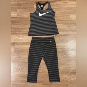 Nike DriFit Leggings (M) + Tank (L) Set